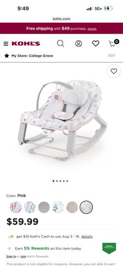 Ingenuity Keep Cozy 3-in-1 Baby Bouncer – NEW, Sealed, Pink
