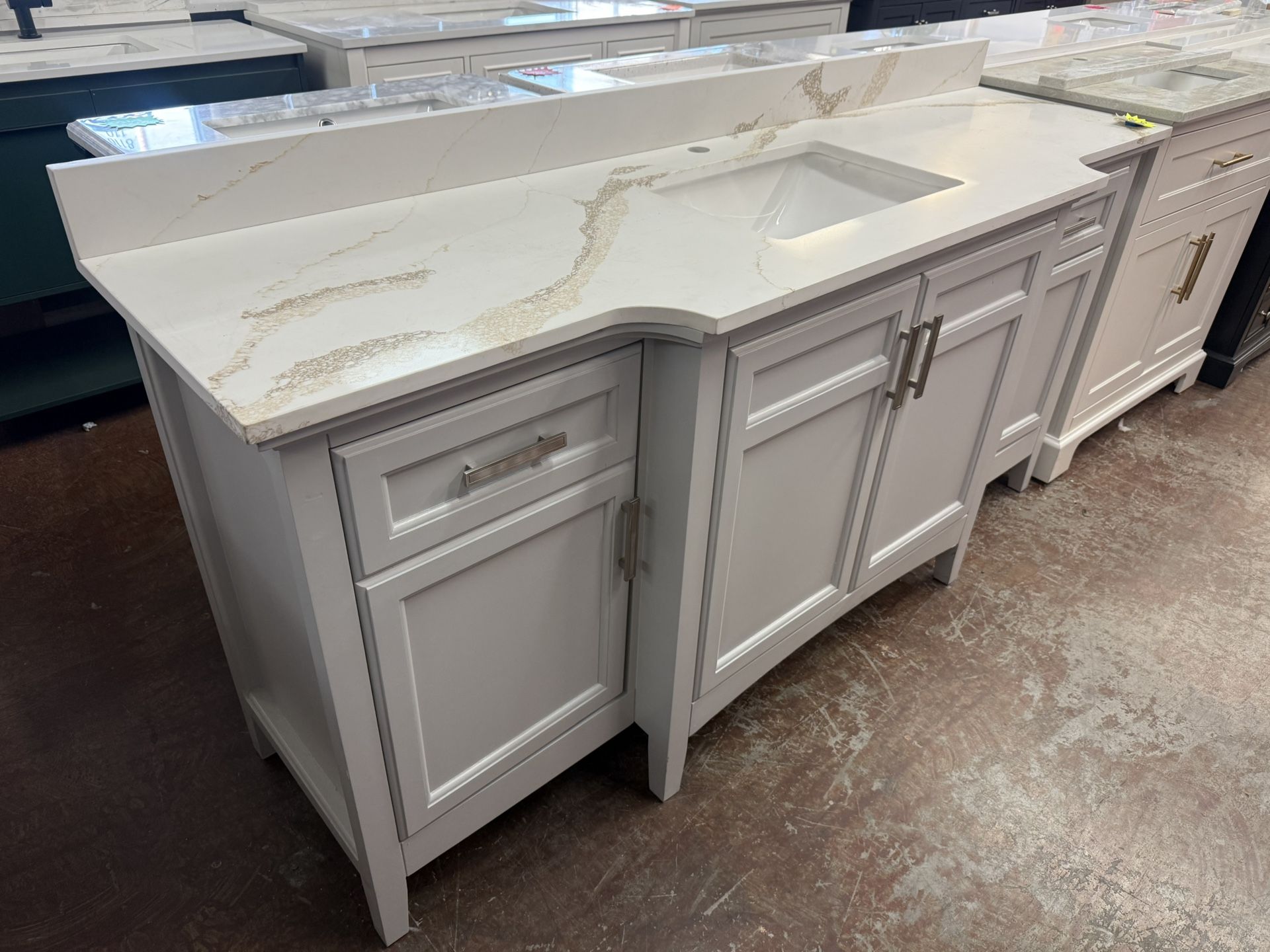 Sassy 72 in. Single Sink Dove Gray Bath Vanity with Quartz Top