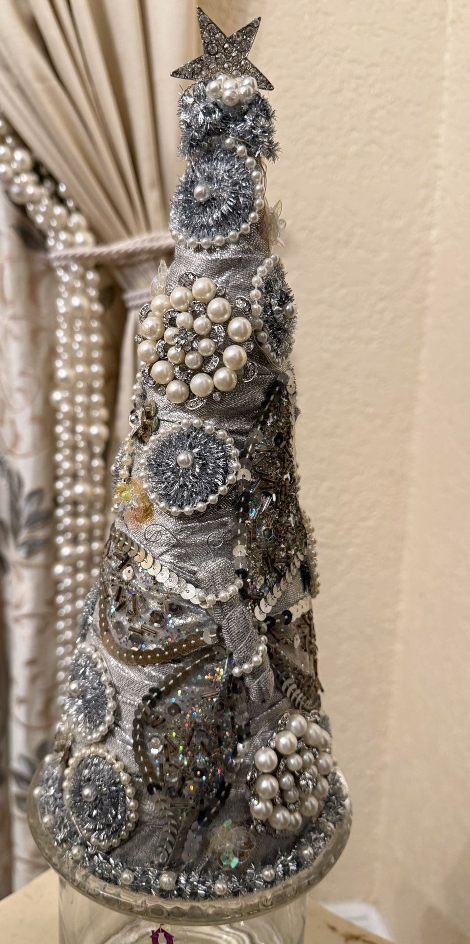 Small Handmade Tree: Silver Color, H 13’’X 18’’W