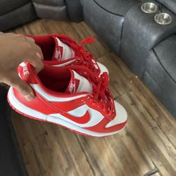Red Nike Dunk Low Retro