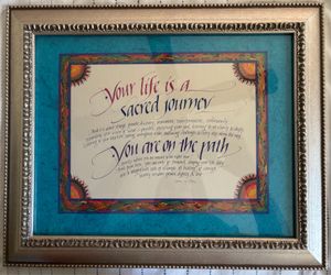 🎓”Sacred Journey” Framed Quote🎓 🚛MOVING•MUST $ell