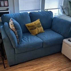 Blue Two Seater Couch