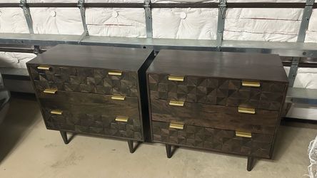 Allmodern 3-Drawer Dressers - Pair