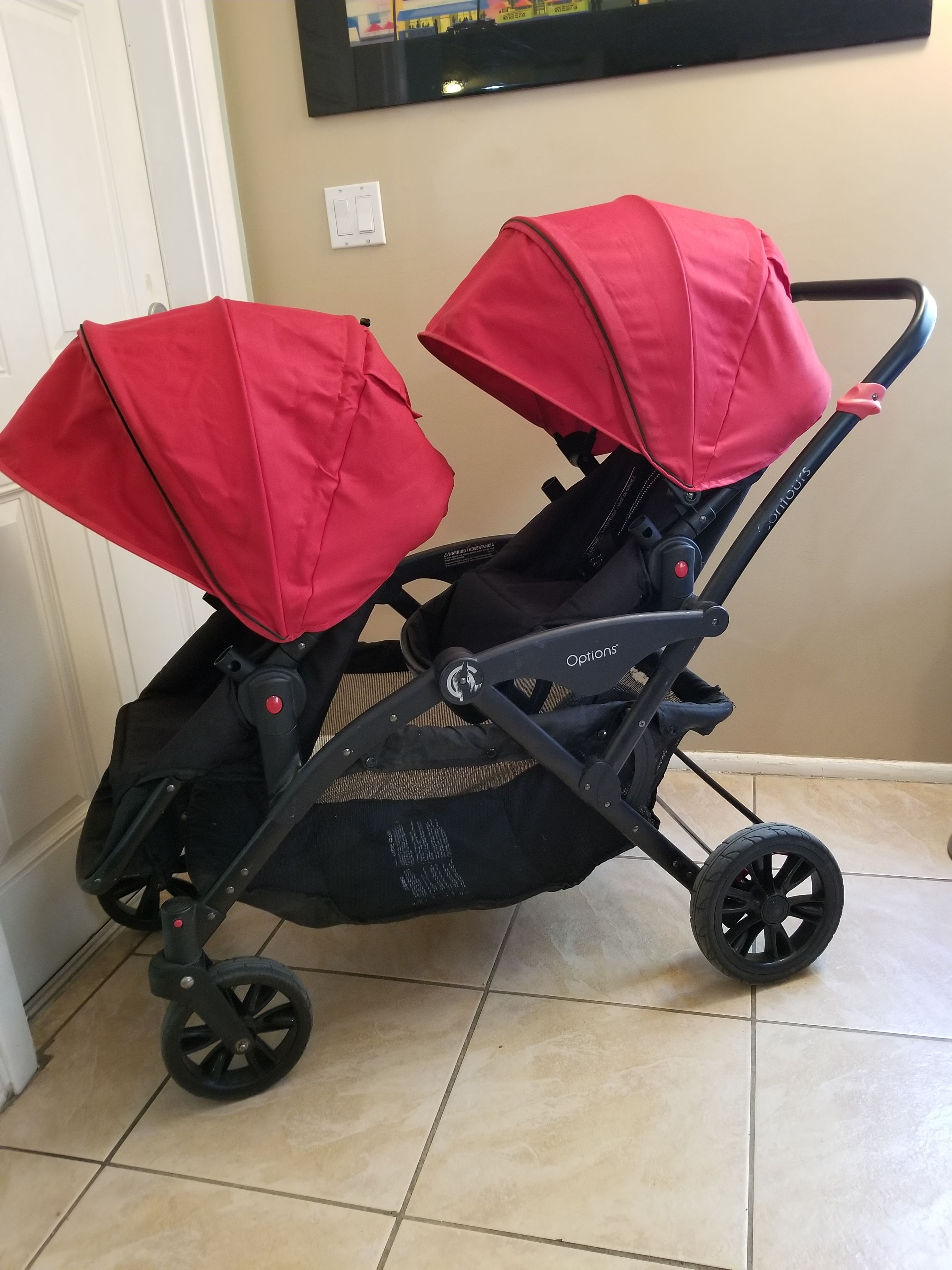 Kolcraft Contours Options Elite Tandem Twin Double Stroller