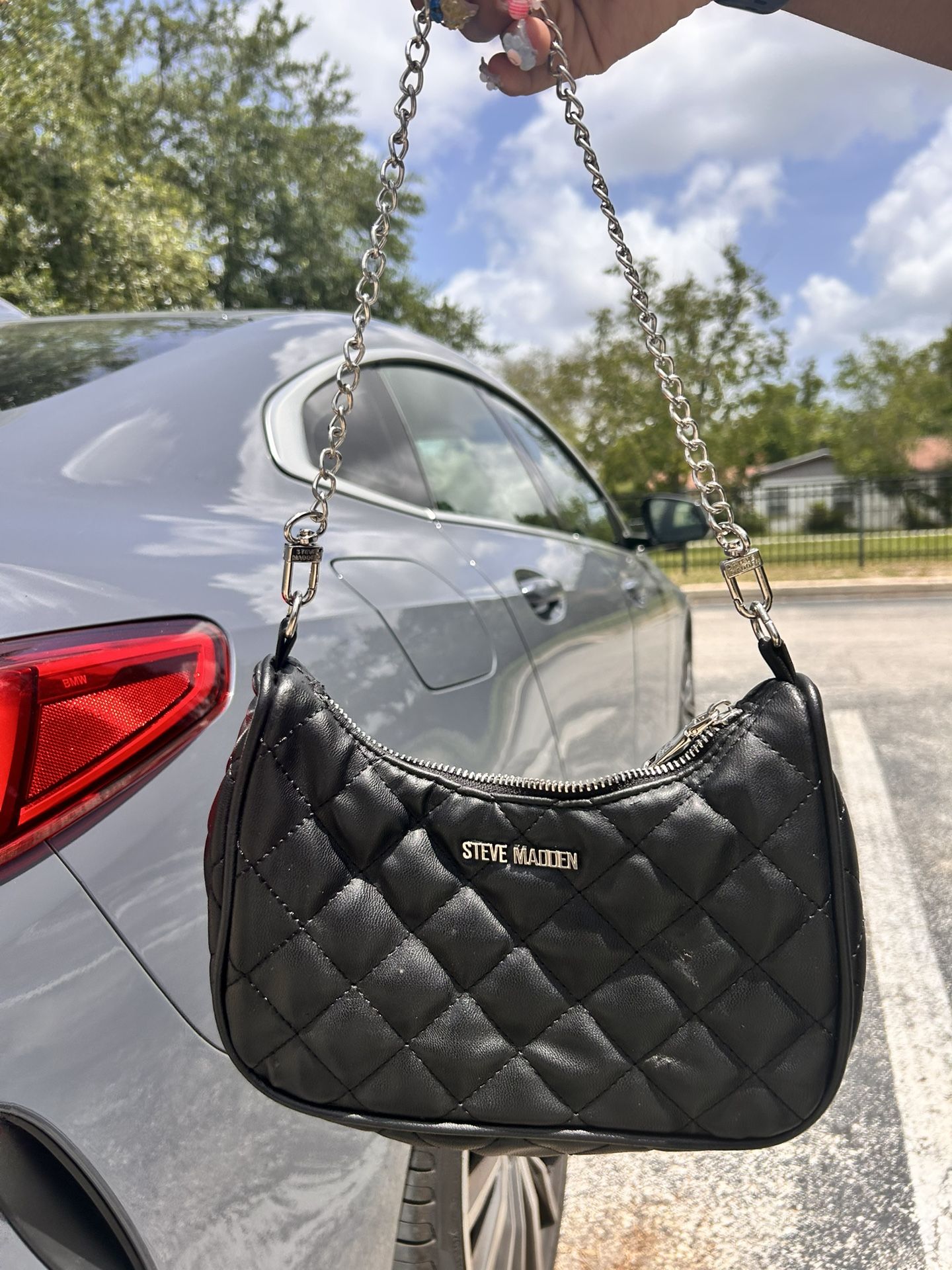 Black & Silver Steve Madden Purse