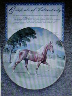Collectible plate "horse"