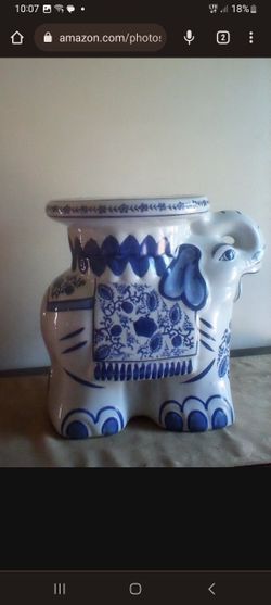 Antique Chinese Porceline Elephant Plant Stand