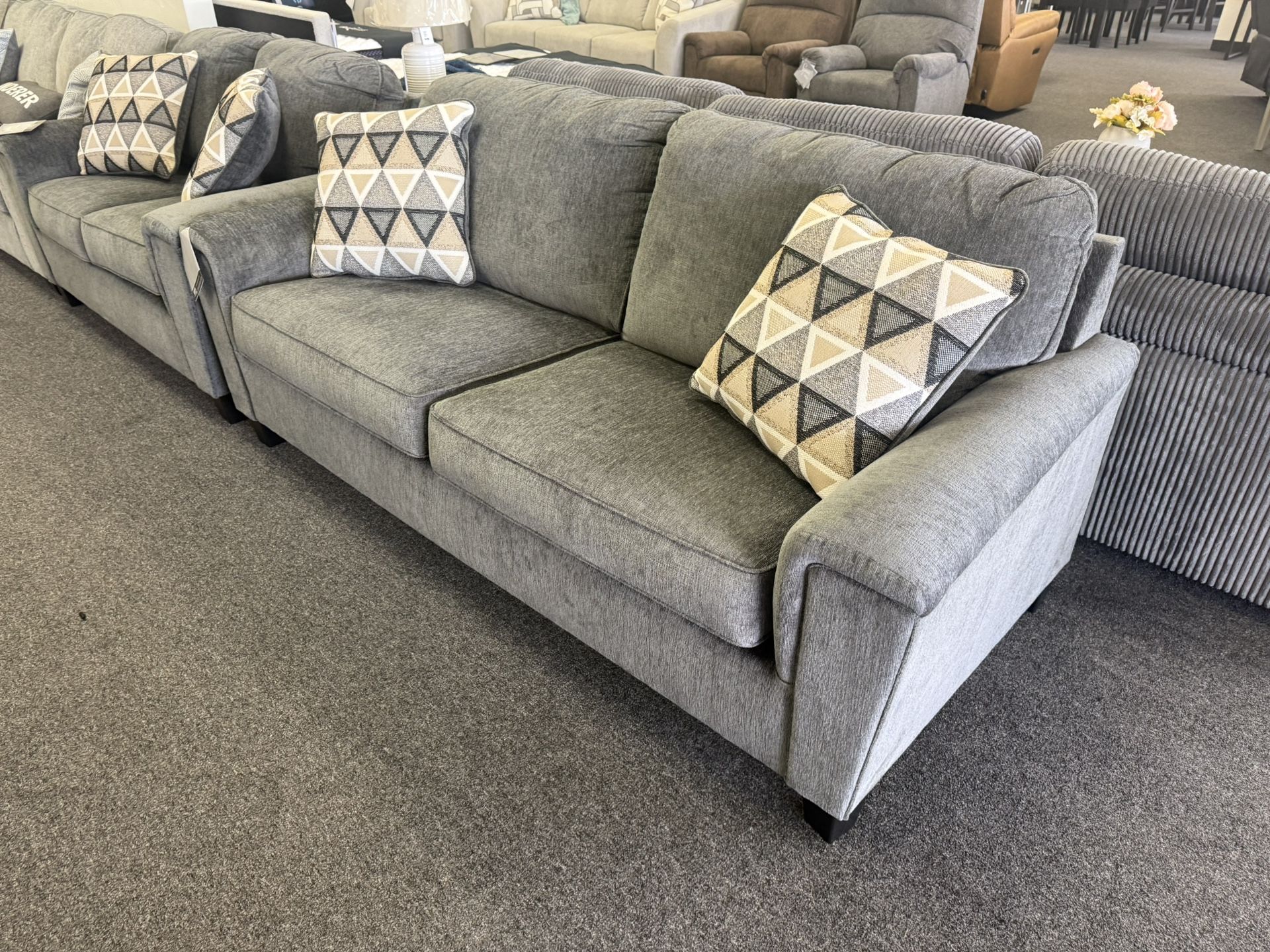 Grey Sofa And Love Seat By Ashley furniture