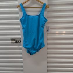 Lands End Size 14 NWT Blue One Piece Swimsuit 