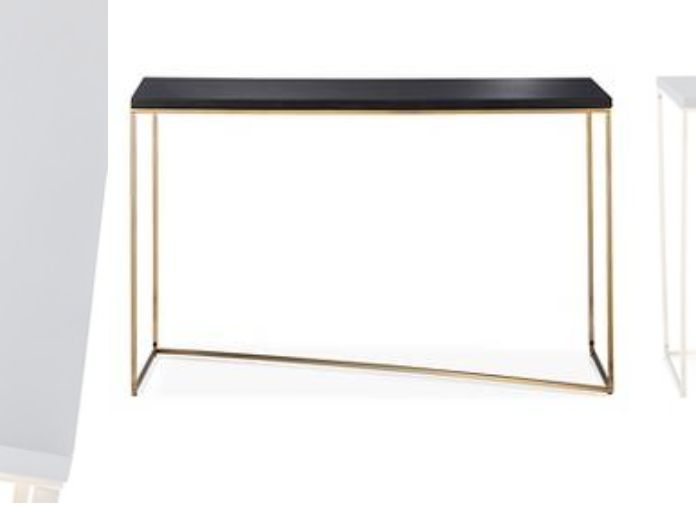 Stepney console table in brass and black