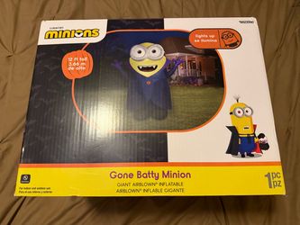 Gemmy Minions 12ft Gone Batty Halloween Inflatable