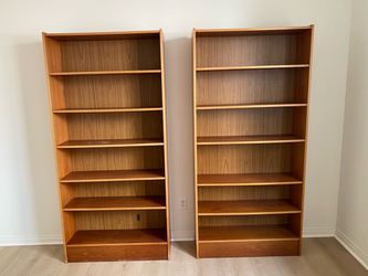 Wooden bookshelves x2 units