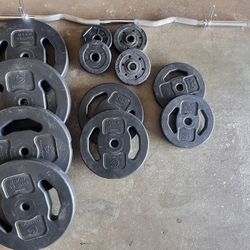 EZ Curl Bar, Weights, Locks