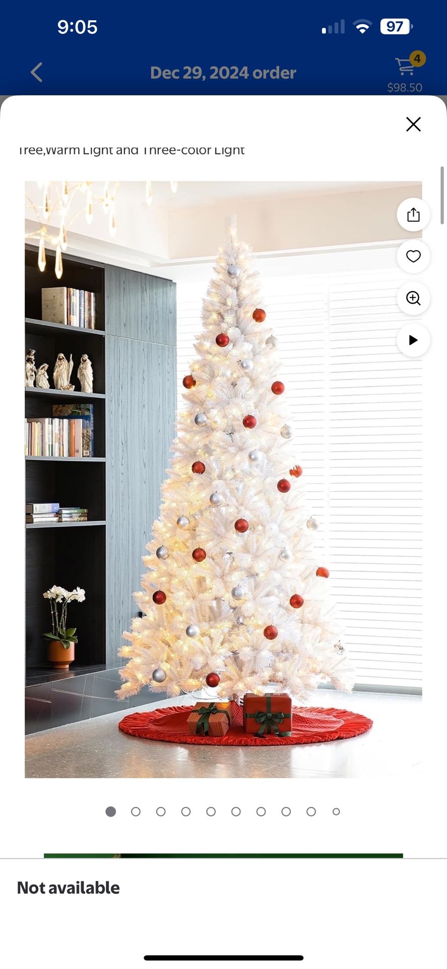 Christmas Tree 🌲 Beautiful White w/lights!!