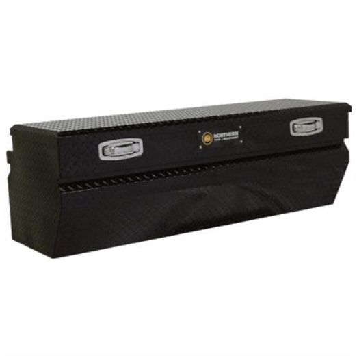 Northern Tool Chest Truck Tool Box — Aluminum, Gloss Black, Pull Handle Latches, 56in. x 20in. x 15.75in. x 18in., Model# 36212755