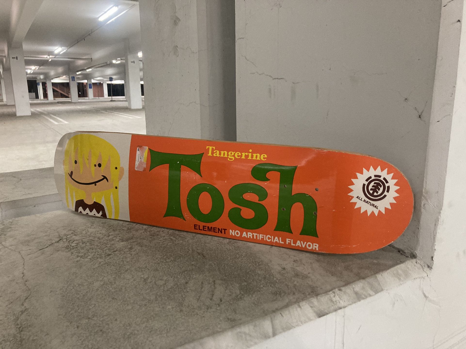 Vintage Element SkateBoard Deck Tangerine Tosh