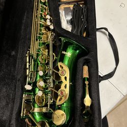 The North Texas Mean Green Alto Saxophone with New Reeds $350 Firm