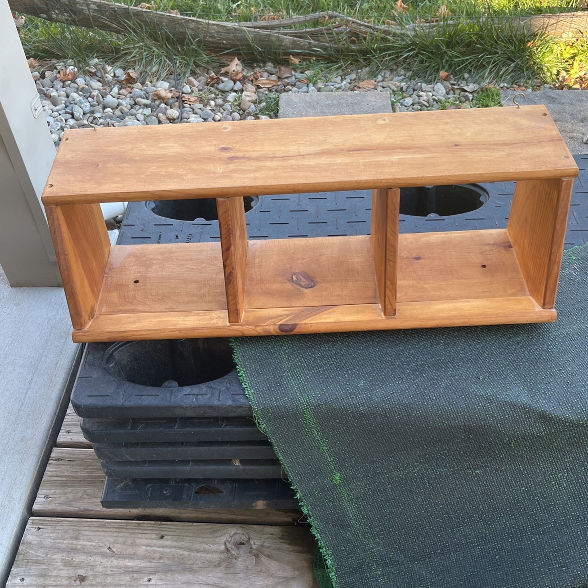Solid Wood Wall Cubby / Shelf