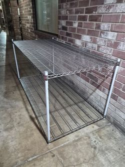 Chrome Wire Shelving w/ 2 Shelves