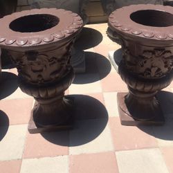 New Flower Pots Made Out Of Cement 