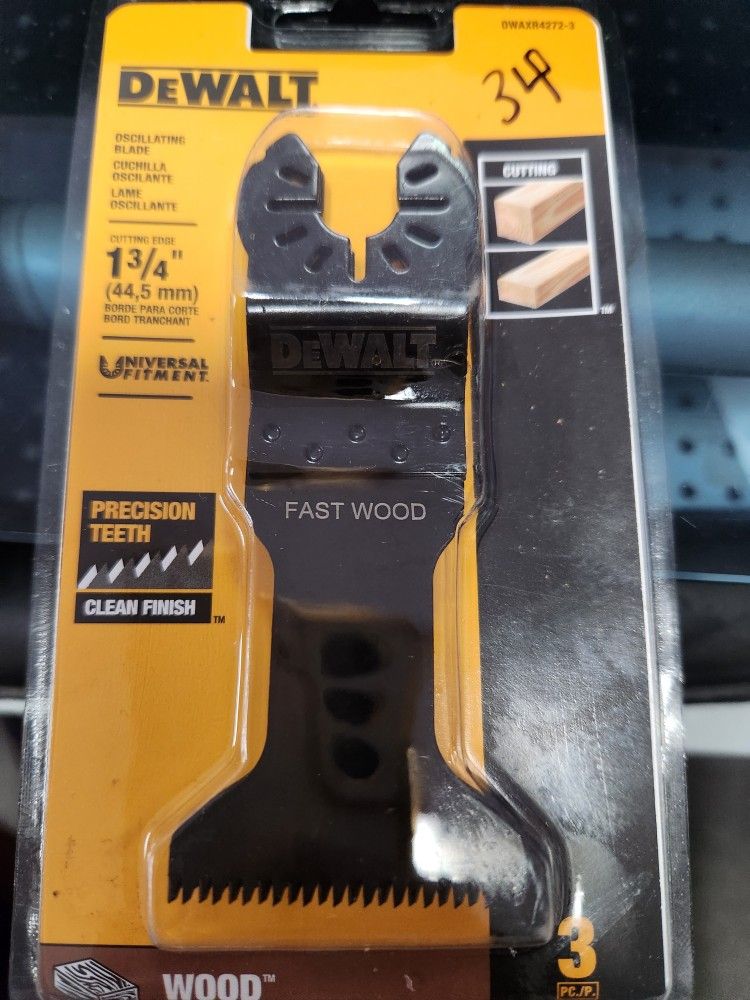 Dewalt 3 Piece Oscillating Blade. 1 3/4"