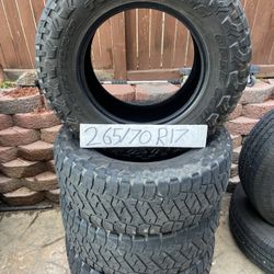 265. 70 R 17. Tires