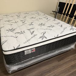 Queen Bamboo Orthopedic Pillow Top Mattress And Boxspring 
