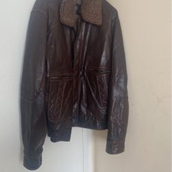 Xl Brown Leather coat