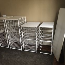 Elfa Mesh White Drawers/Storage
