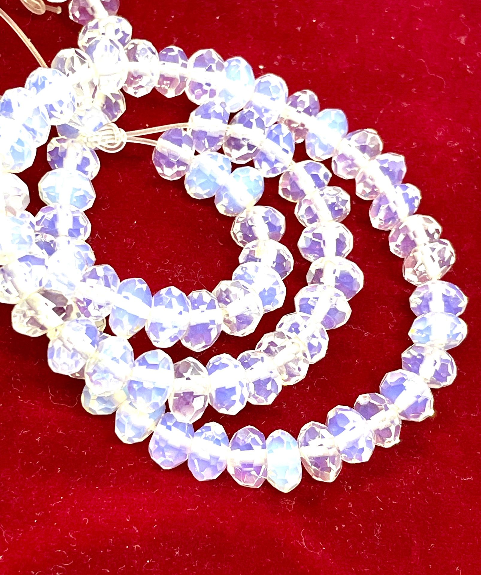 Strand Of Faceted Opalite Beads