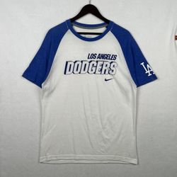 Nike Team Los Angeles Dodgers Raglan Baseball Shirt Large