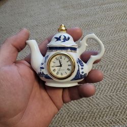 Royal Doulton Miniature Teapot with Clock