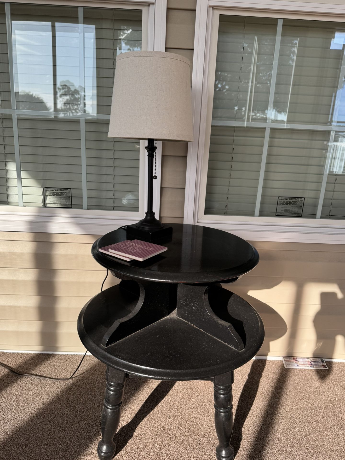 Wood end table