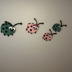 Wooden Lady Bug Decor