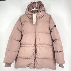 NEW! Sweaty Betty 'Alto' Puffer Jacket Size Large Rose Gold $399.99