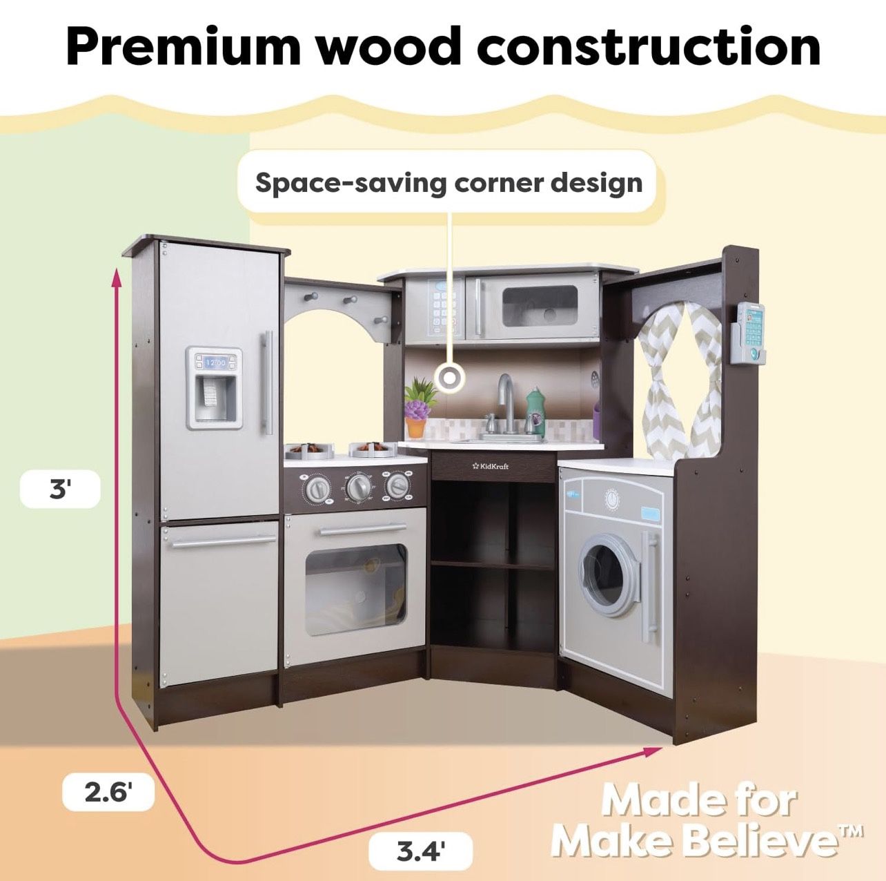KidKraft Ultimate Corner Wooden Play Kitchen
