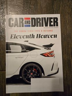 CAR and DRIVER December 2022 Honda Civic Type R fl5 fk8 magazine integra S s2000 wrx sti supra gr 86