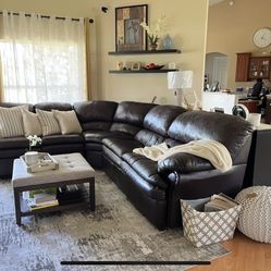 Leather 2 Recliners And Sofa Sleeper
