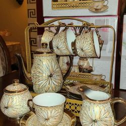 Gorgeous 17 Pcs Tea/ Coffee Table.  Each Set Sold Separately 