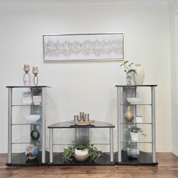 42 Inch TV stand with Side Shelves