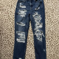 American Eagle Distressed Denim Blue Jeans Size 2 Women’s