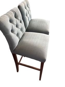 Set of 2 Tufted Bar Stools