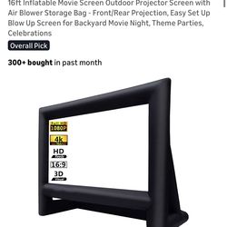 Inflatable projection screen