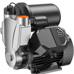 1.6HP Water Pressure Booster Pump, 110V Stainless Steel Automatic Pump with Digital Pressure Display, 2100 GPH High Flow, 140FT Max Head for=Y3-381