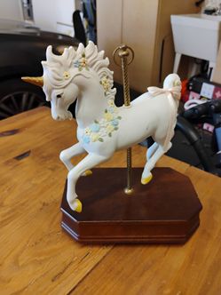 Carousel Horse (Unicorn) Music Box