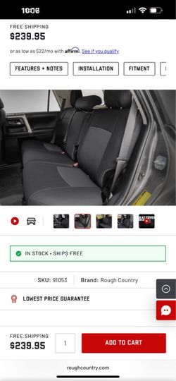 Toyota 4Runner bench seat cover