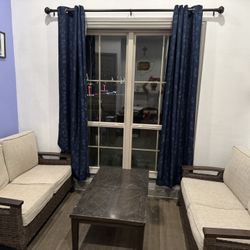 Outdoor 2 Loveseats Sofas And Coffee Table