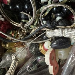 1/2 Pound Vintage Jewelry/Beads/Craft Destash Lot