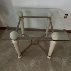 Glass Coffee Table And 2 End Tables