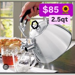  $85.00 Especial Tetera Acero Inoxidable 2.5 Qt  Princess House 